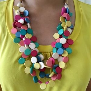 Handmade Summer Natural Colorful Statement Necklac